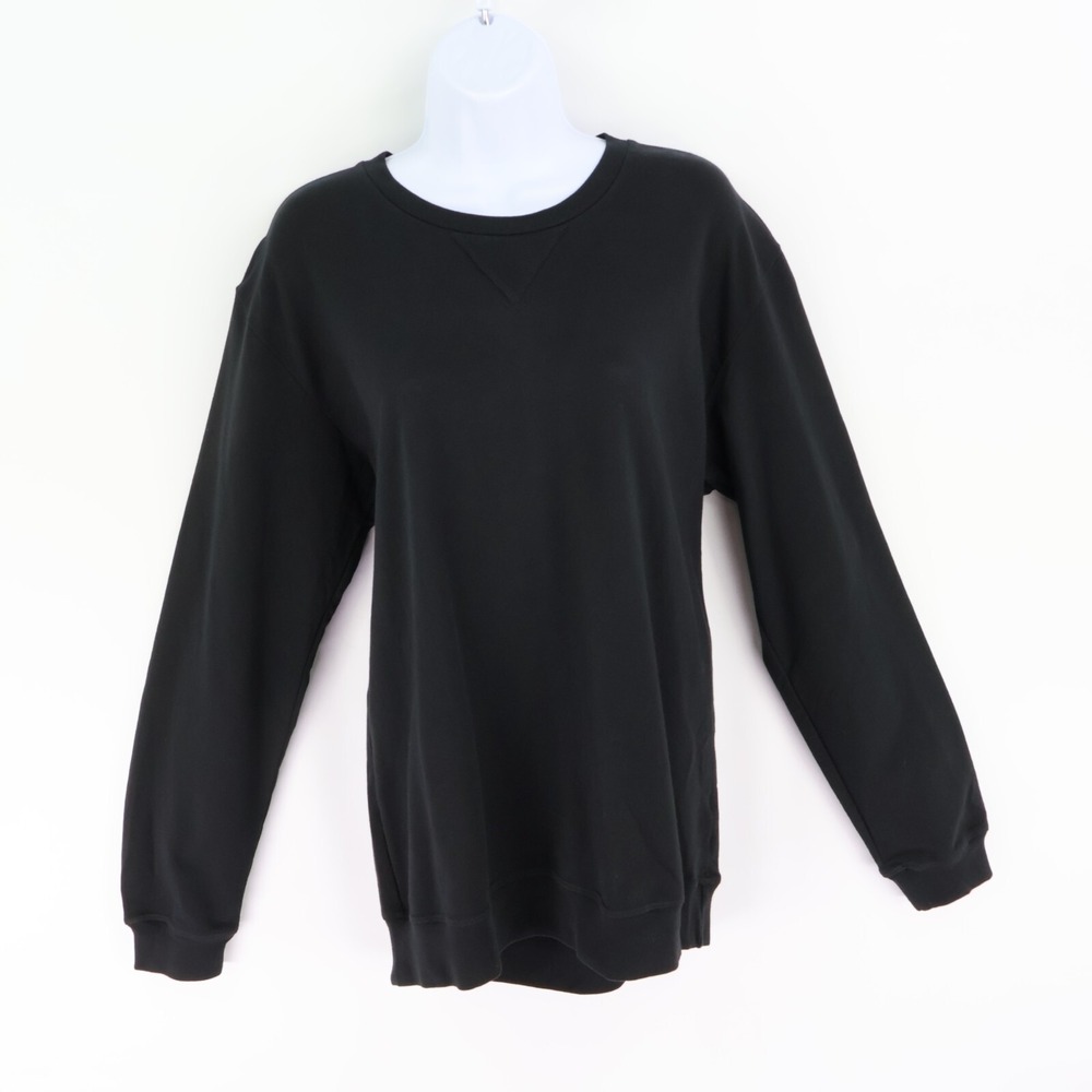 Nordstrom Goodlife Sweatshirt Pullover Womens L Blackโ Comfort Crew Neck NWT $98